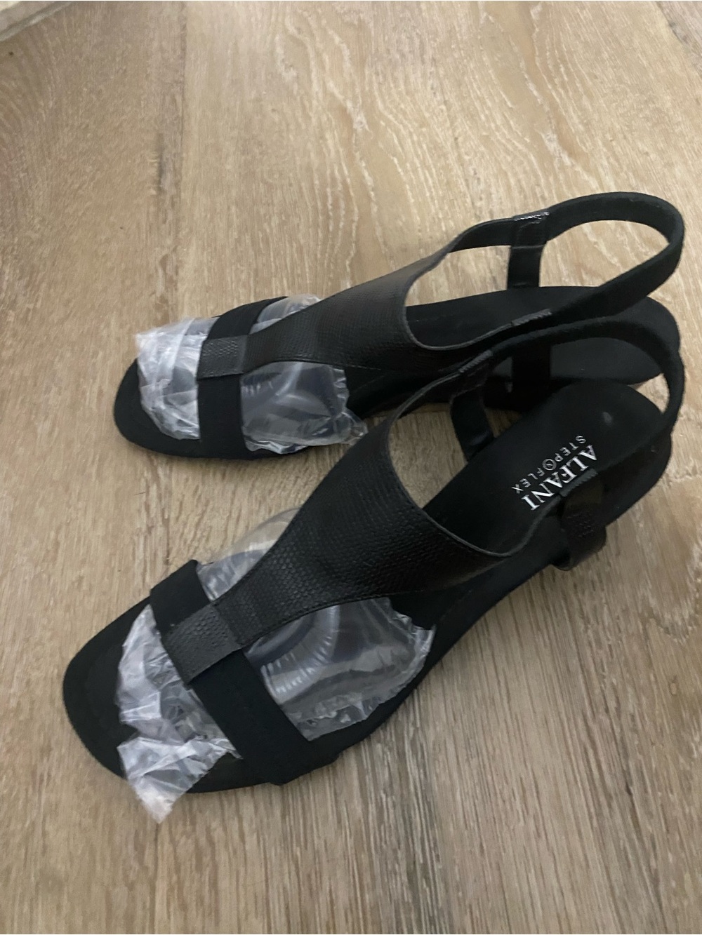 Alfani Black T-Strap Slingback Sandals